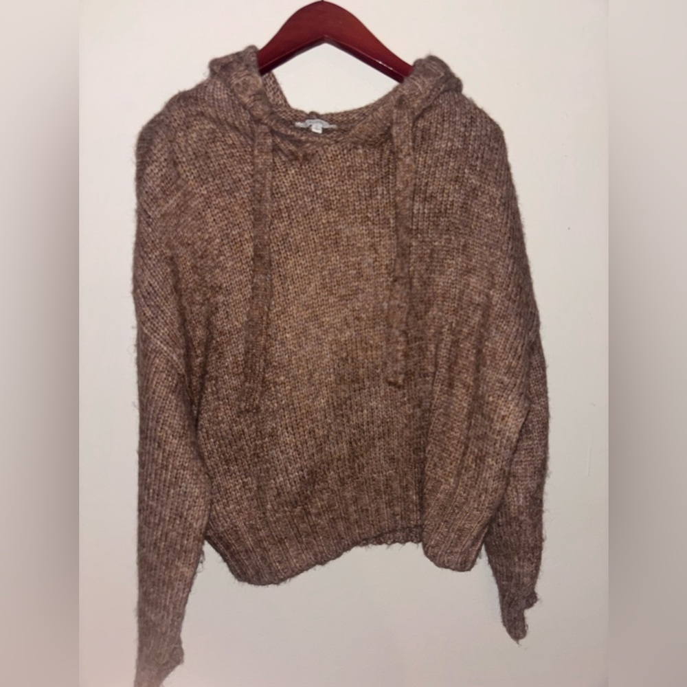 Knit hoodie sweater